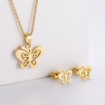 stainless steel hollow butterfly pendant earrings clavicle chain setpicture13